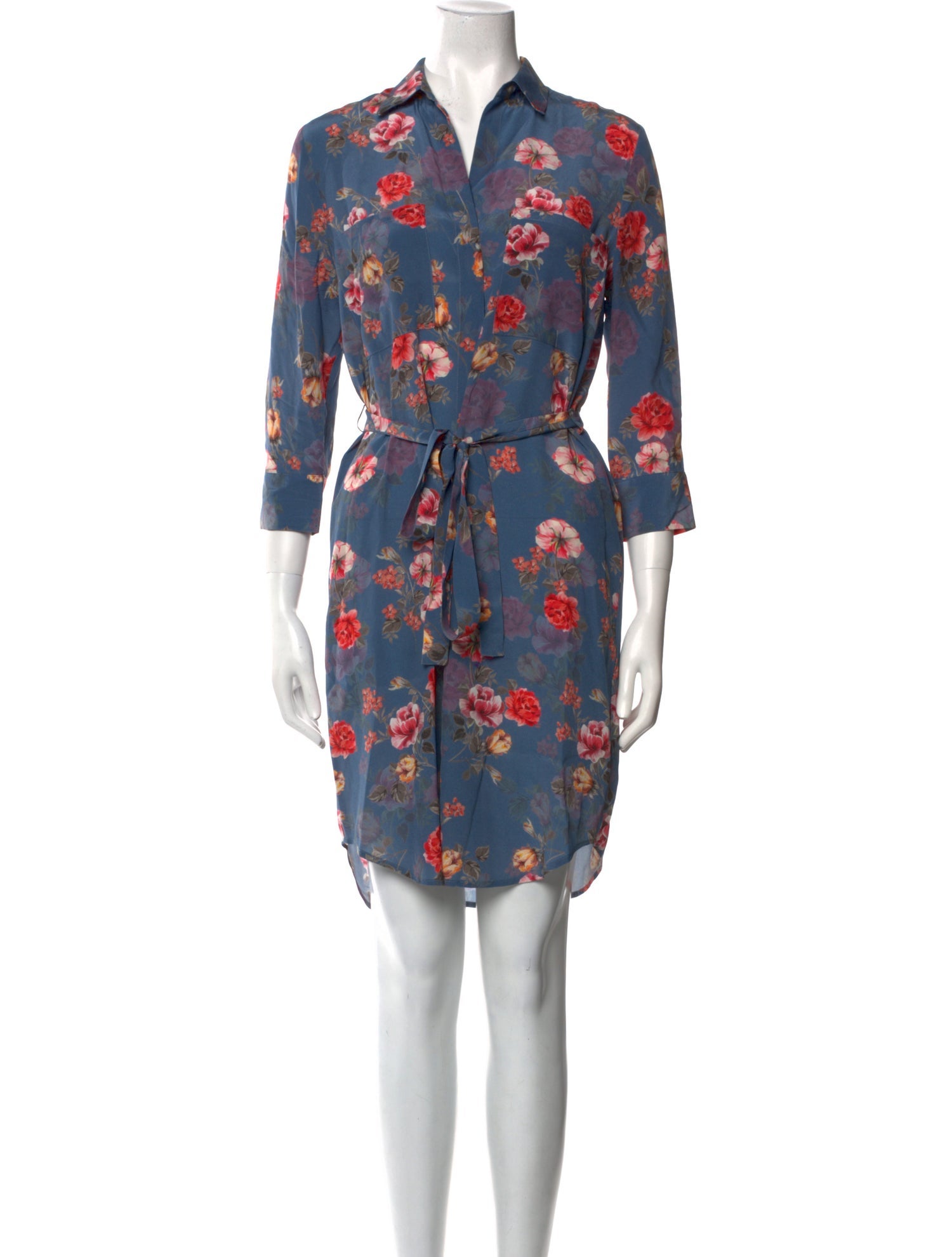 L'Agence Silk Knee-Length Dress