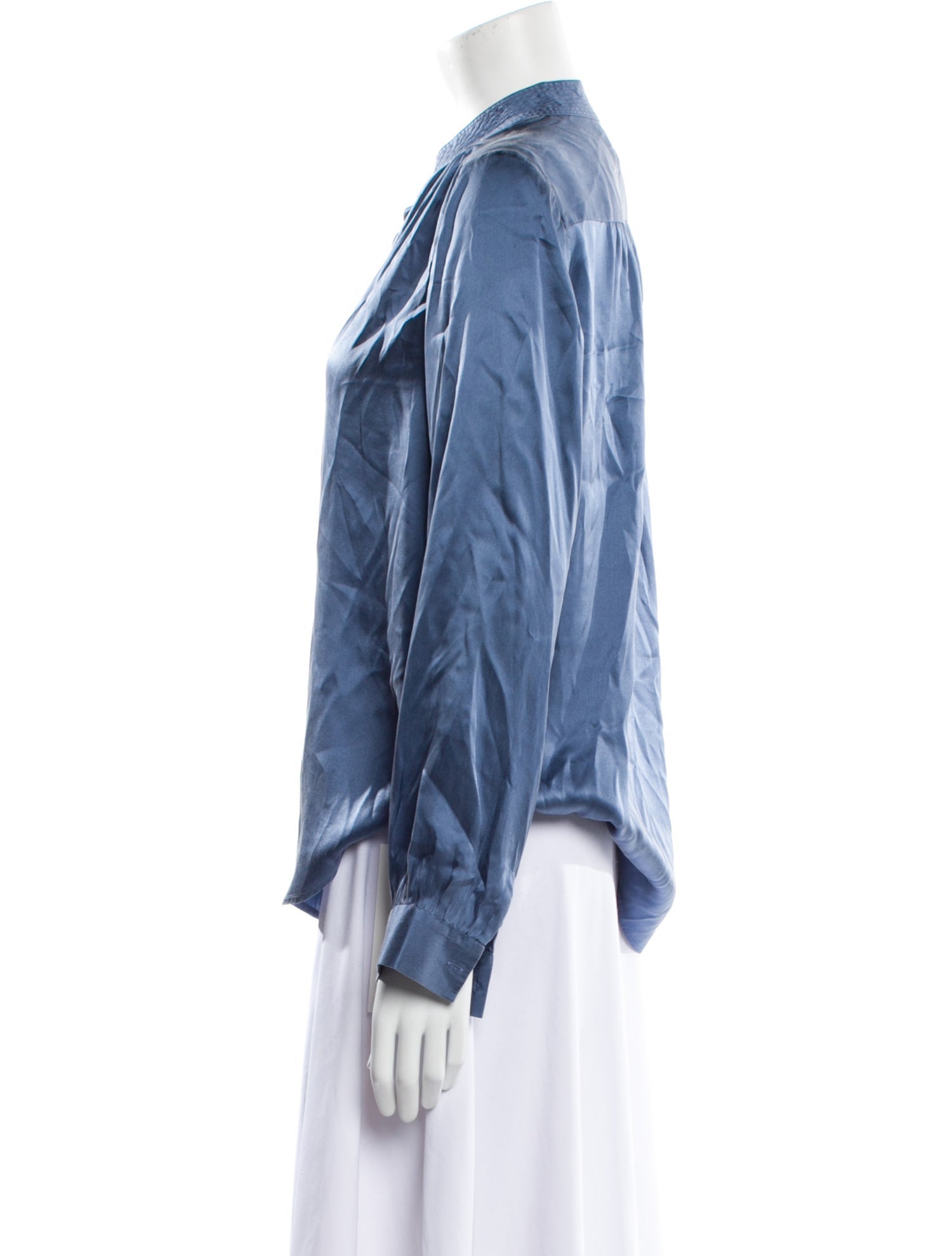 L'Agence Silk V-Neck Blouse