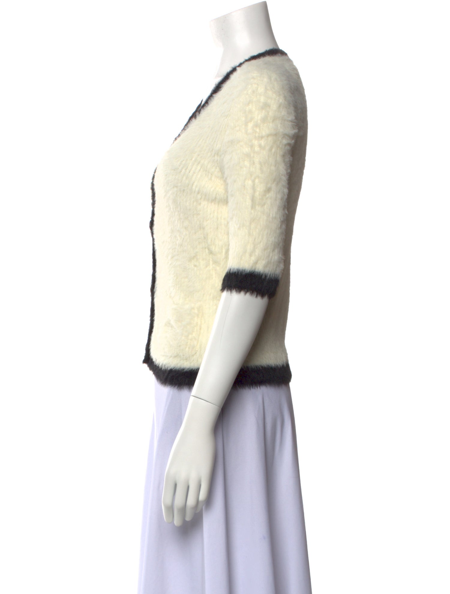 L'Agence Nylon V-Neck Sweater