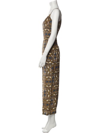 L'Agence Silk Printed Jumpsuit