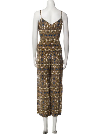 L'Agence Silk Printed Jumpsuit
