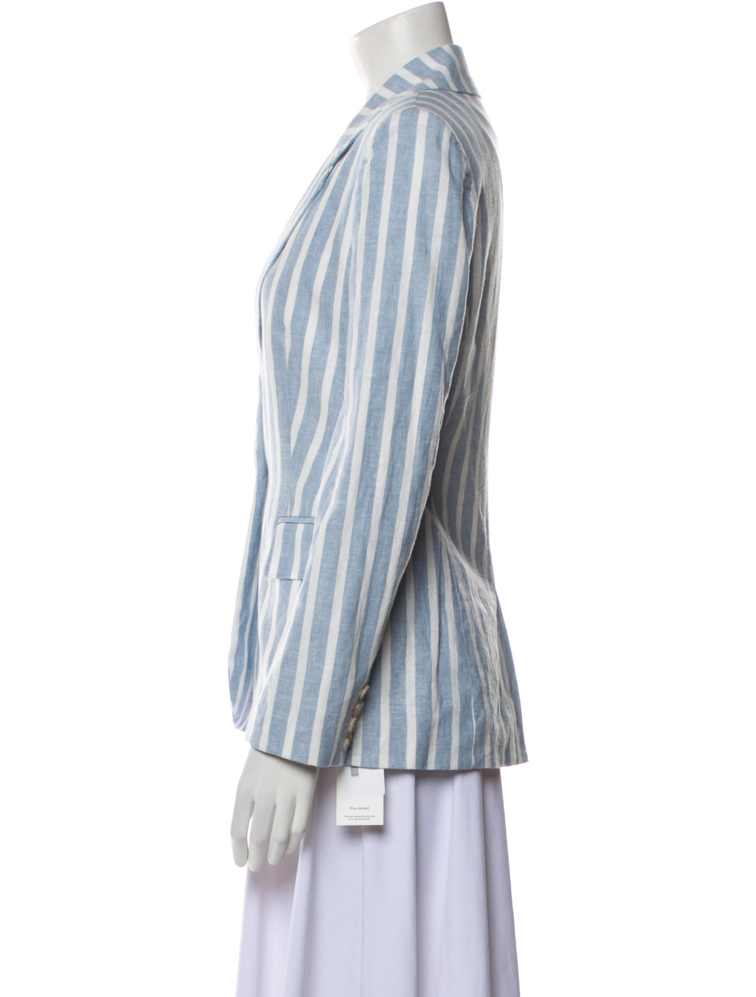 L'Agence Linen Striped Blazer