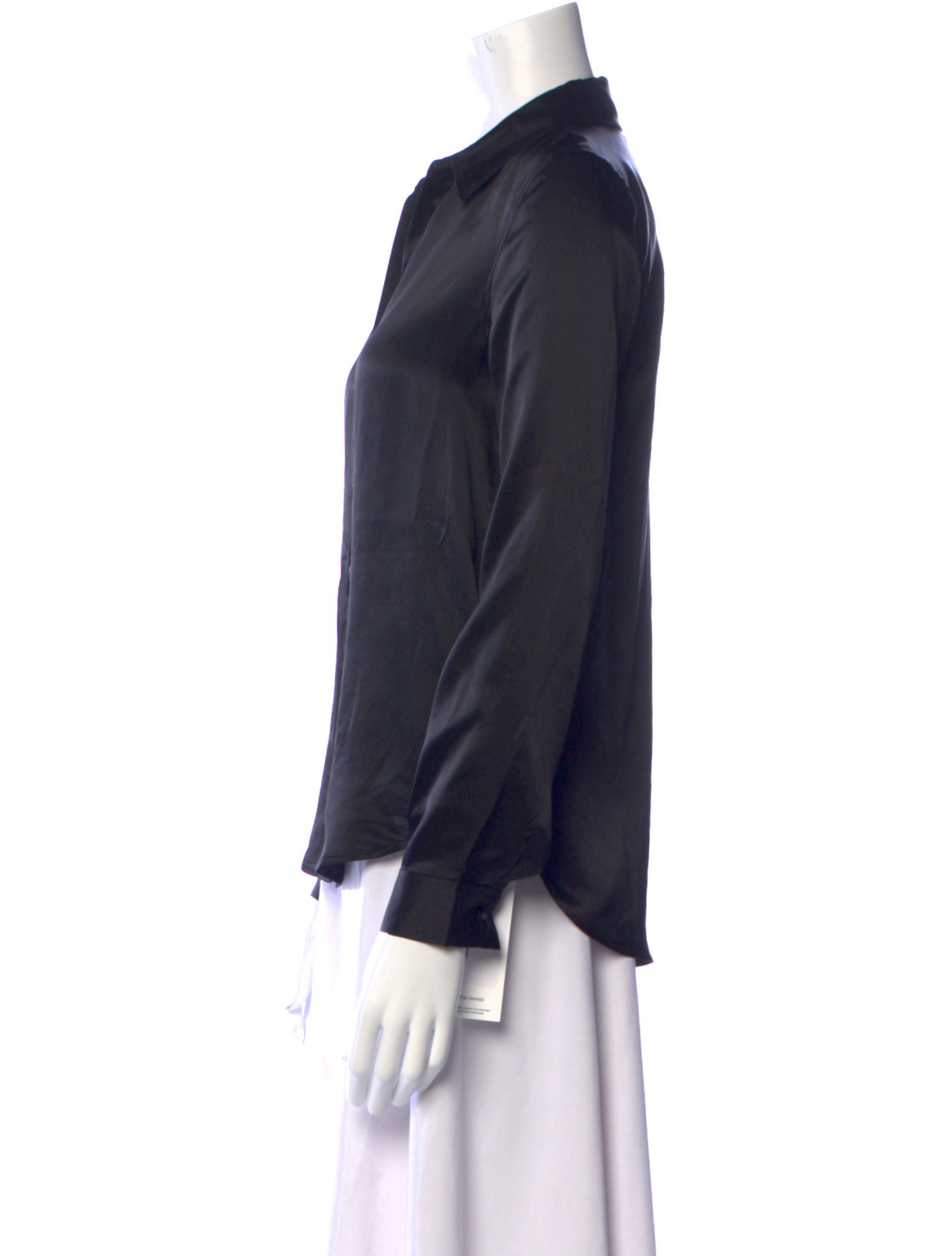 L'Agence Silk Long Sleeve Button-Up Top