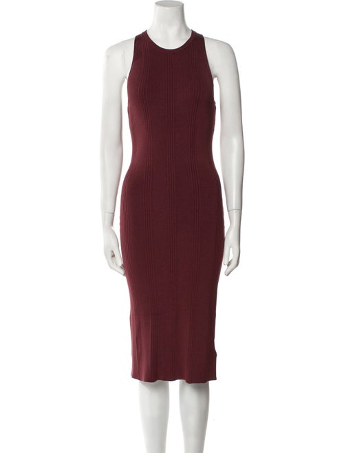 L'Agence Crew Neck Midi Length Dress