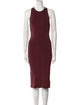 L'Agence Crew Neck Midi Length Dress