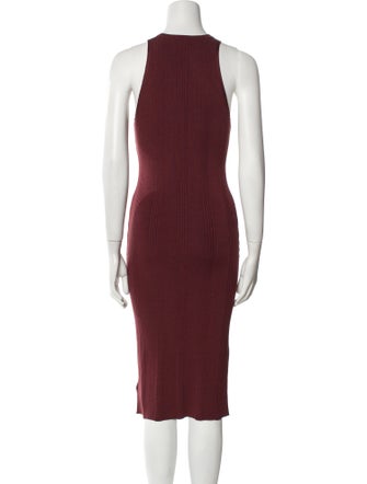 L'Agence Crew Neck Midi Length Dress