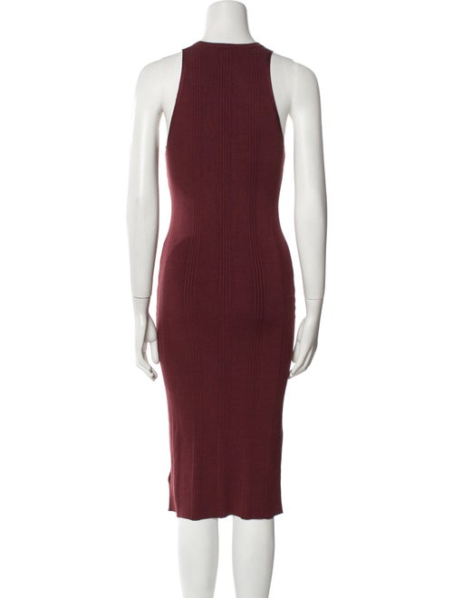 L'Agence Crew Neck Midi Length Dress