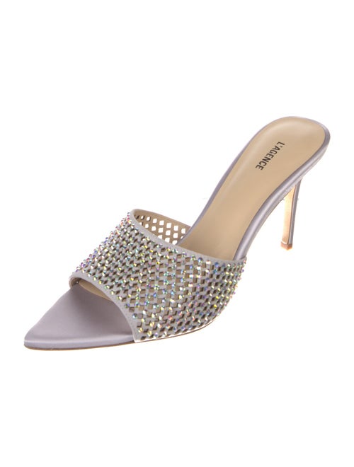 L'Agence Satin Crystal Embellishments Slides