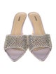 L'Agence Satin Crystal Embellishments Slides