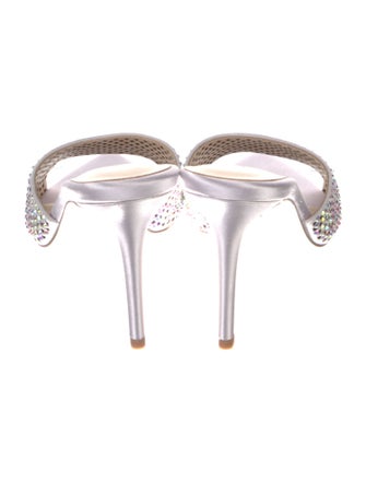 L'Agence Satin Crystal Embellishments Slides