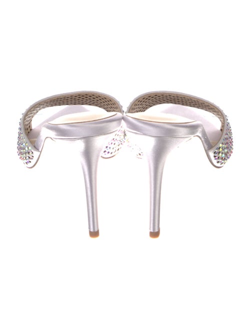 L'Agence Satin Crystal Embellishments Slides