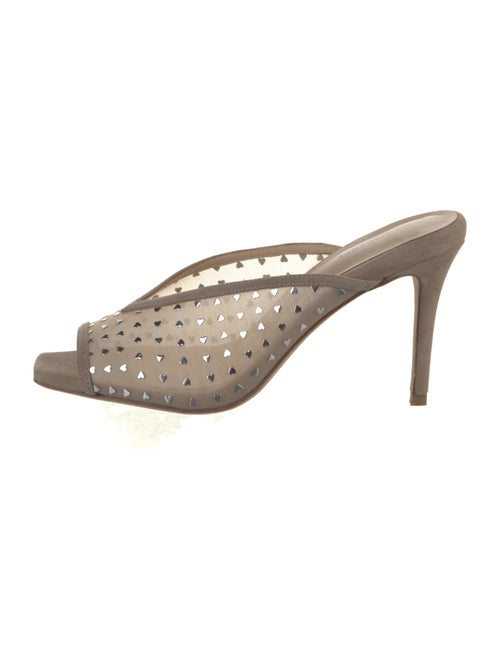 L'Agence Suede Mesh Accents Slides