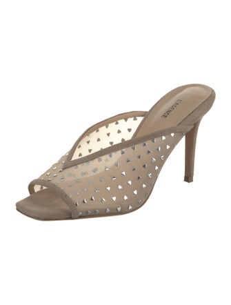L'Agence Suede Mesh Accents Slides