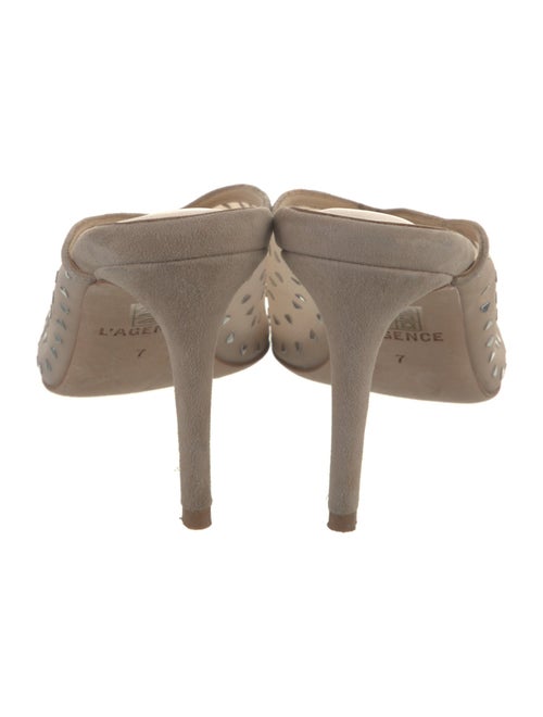 L'Agence Suede Mesh Accents Slides