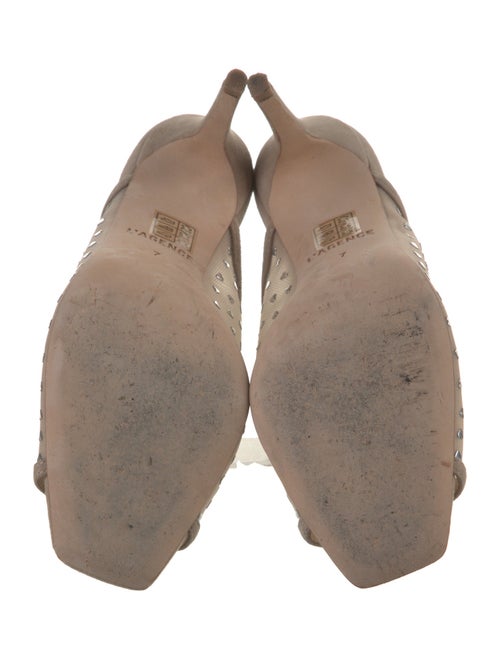 L'Agence Suede Mesh Accents Slides