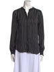 L'Agence Silk Striped Blouse