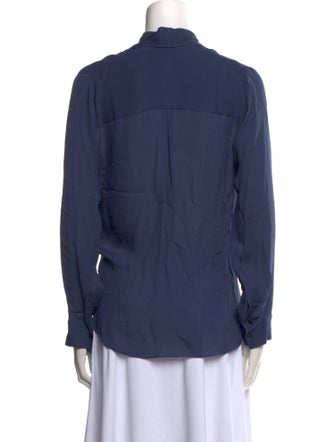 L'Agence Silk V-Neck Blouse