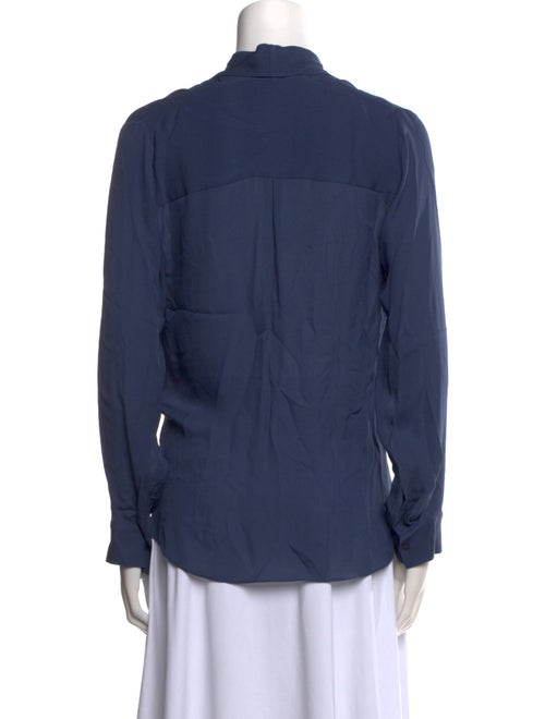 L'Agence Silk V-Neck Blouse