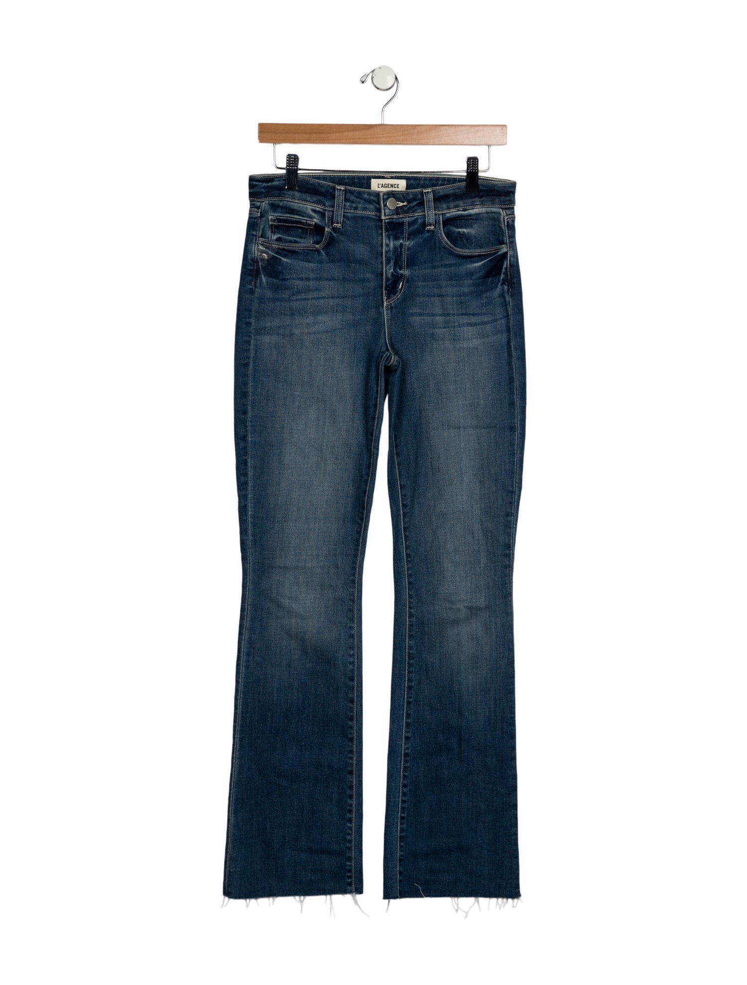 L'Agence Mid-Rise Straight Leg Jeans