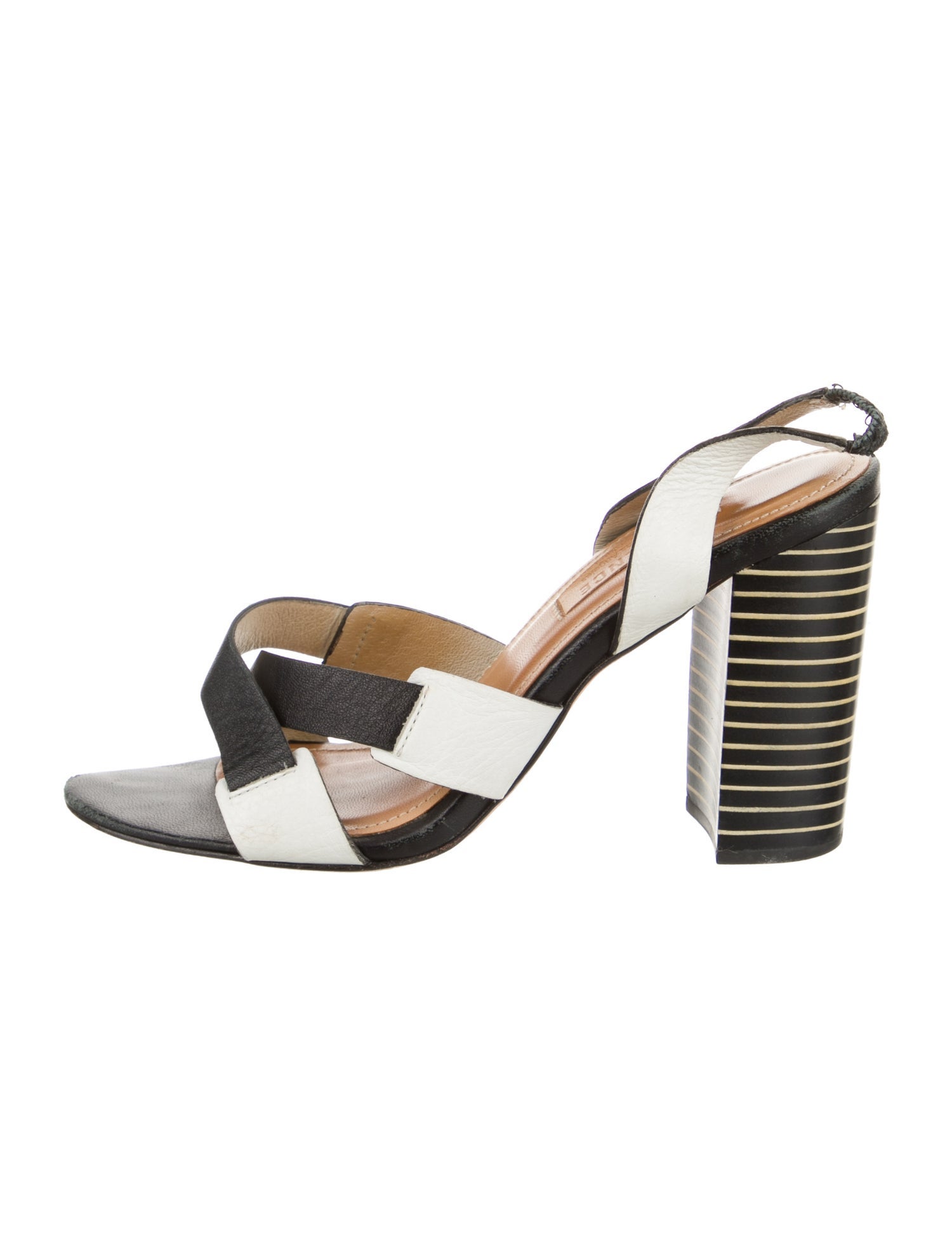 L'Agence Leather Slingback Sandals