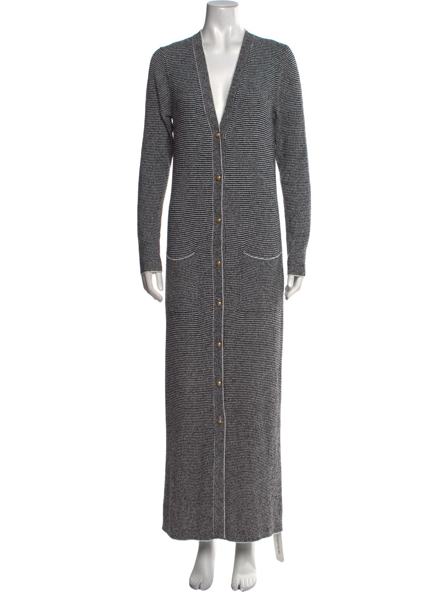 L'Agence Striped Long Dress