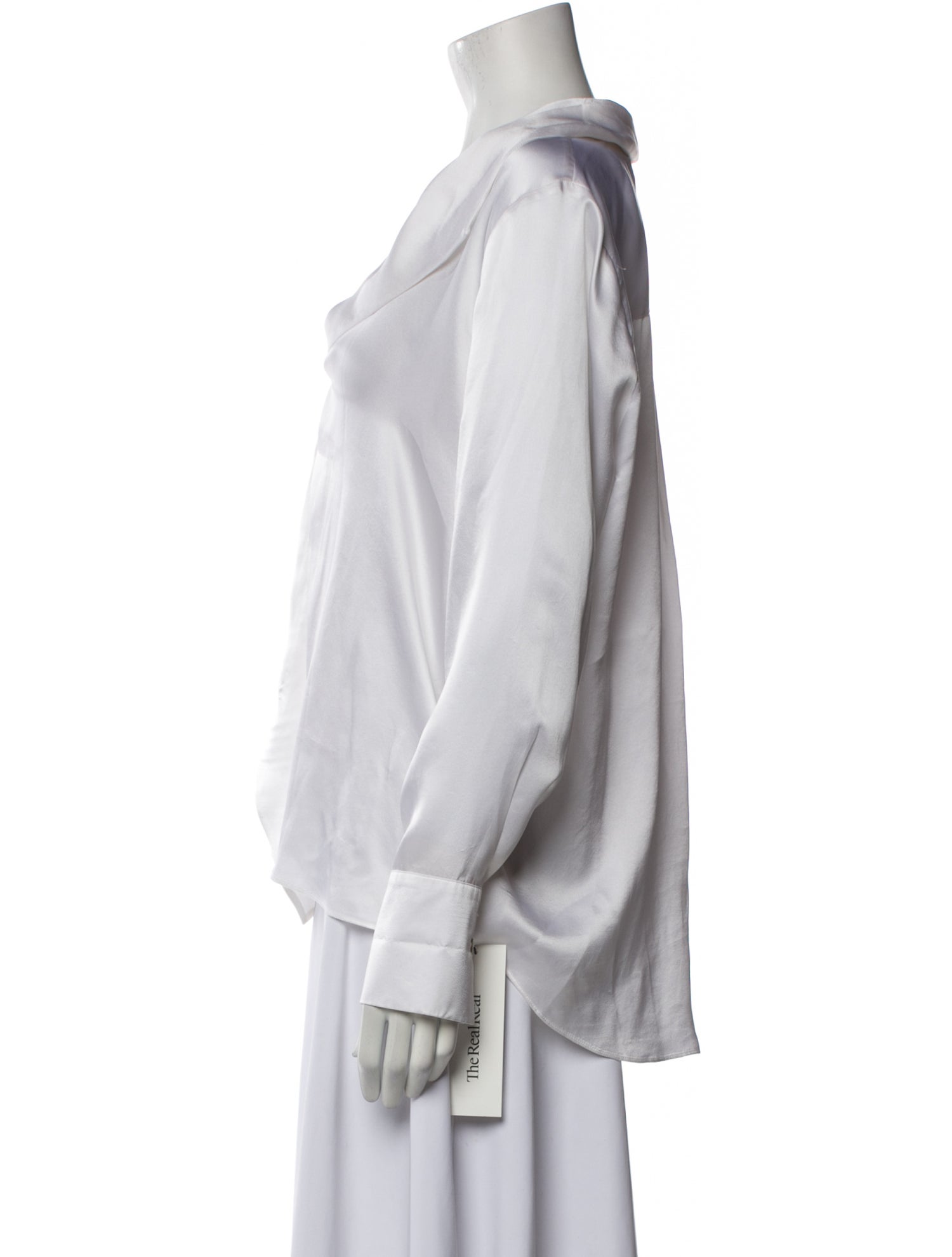 L'Agence Silk V-Neck Blouse