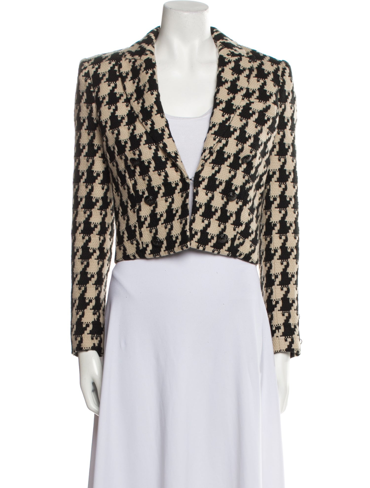 L'Agence Tweed Pattern Blazer