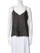 L'Agence Silk Polka Dot Print Top