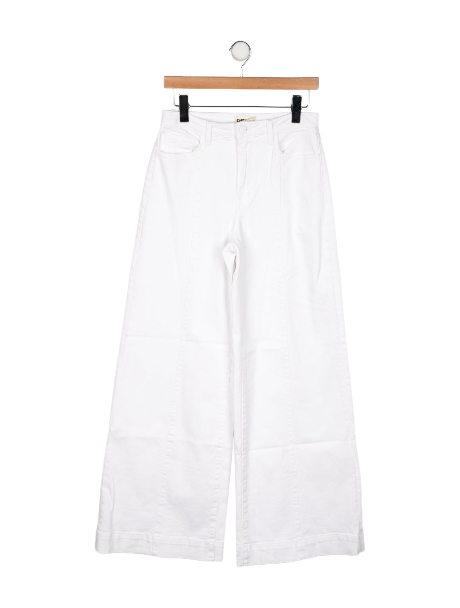 L'Agence Mid-Rise Wide Leg Jeans