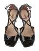 L'Agence Patent Leather Leather Trim Embellishment Sandals