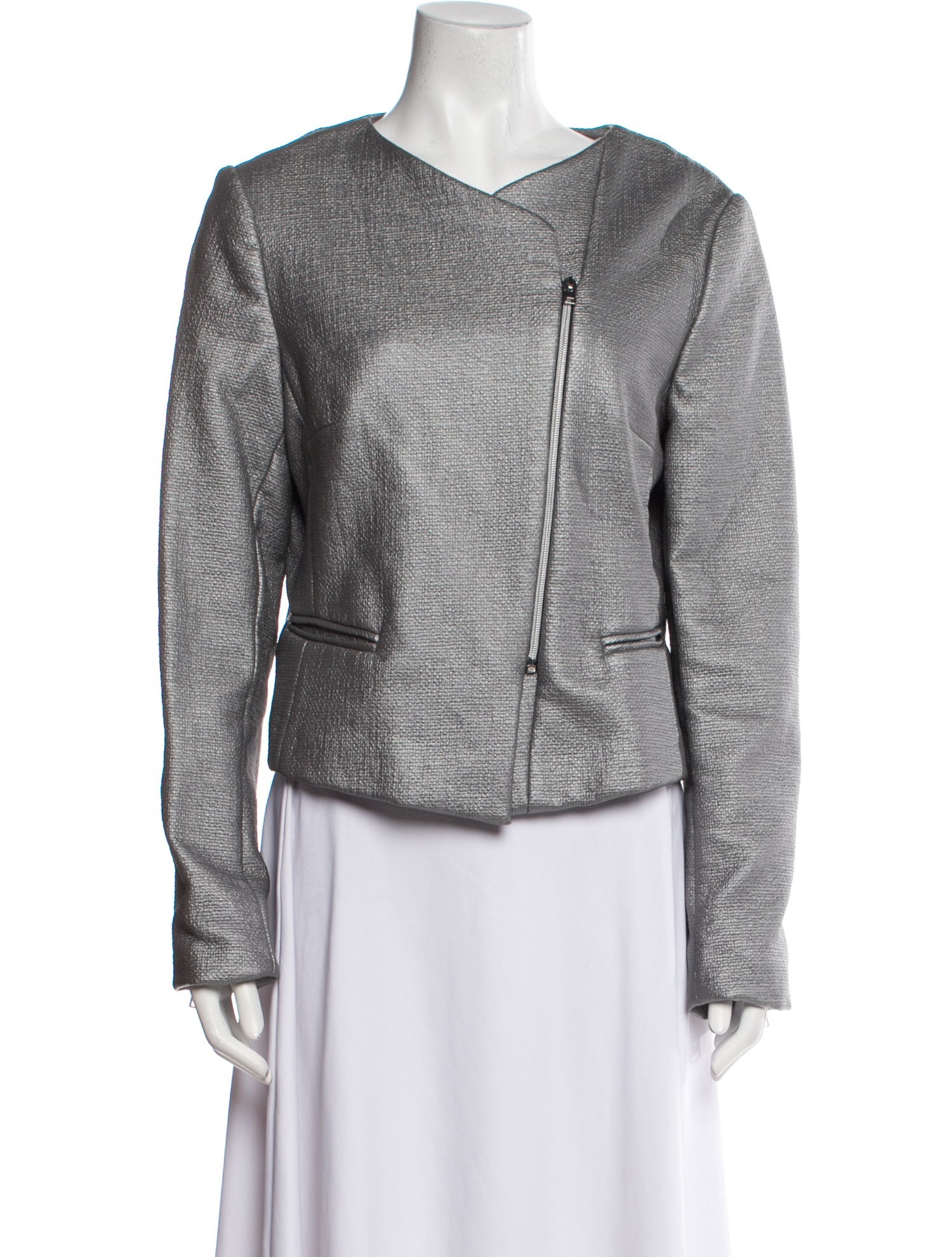 L'Agence Tweed Pattern Evening Jacket