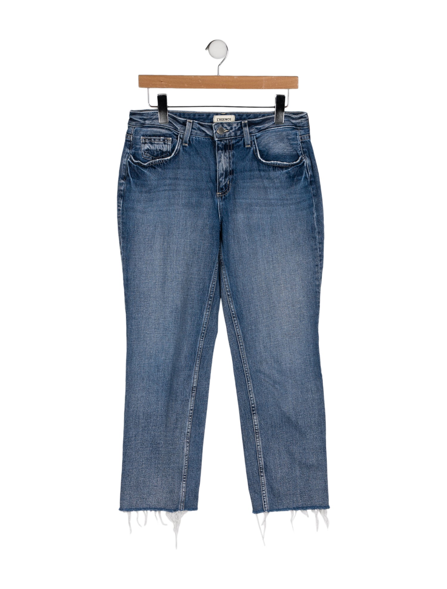 L'Agence Mid-Rise Straight Leg Jeans