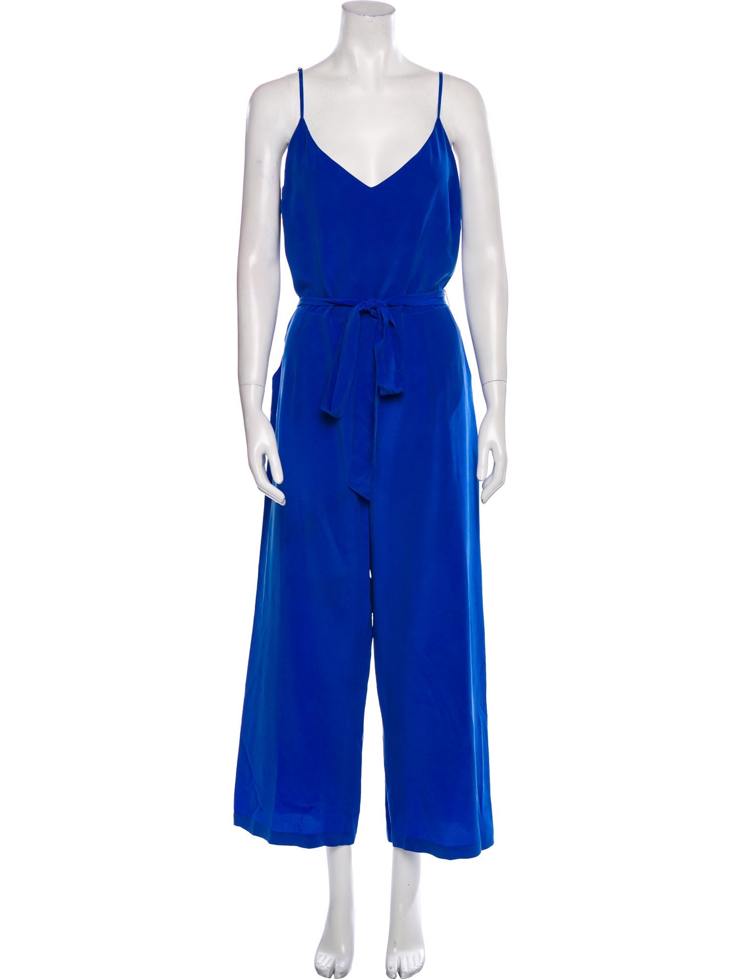 L'Agence Silk V-Neck Jumpsuit