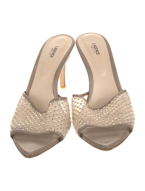 L'Agence Mesh Crystal Embellishments Espadrilles