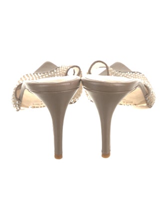 L'Agence Mesh Crystal Embellishments Espadrilles