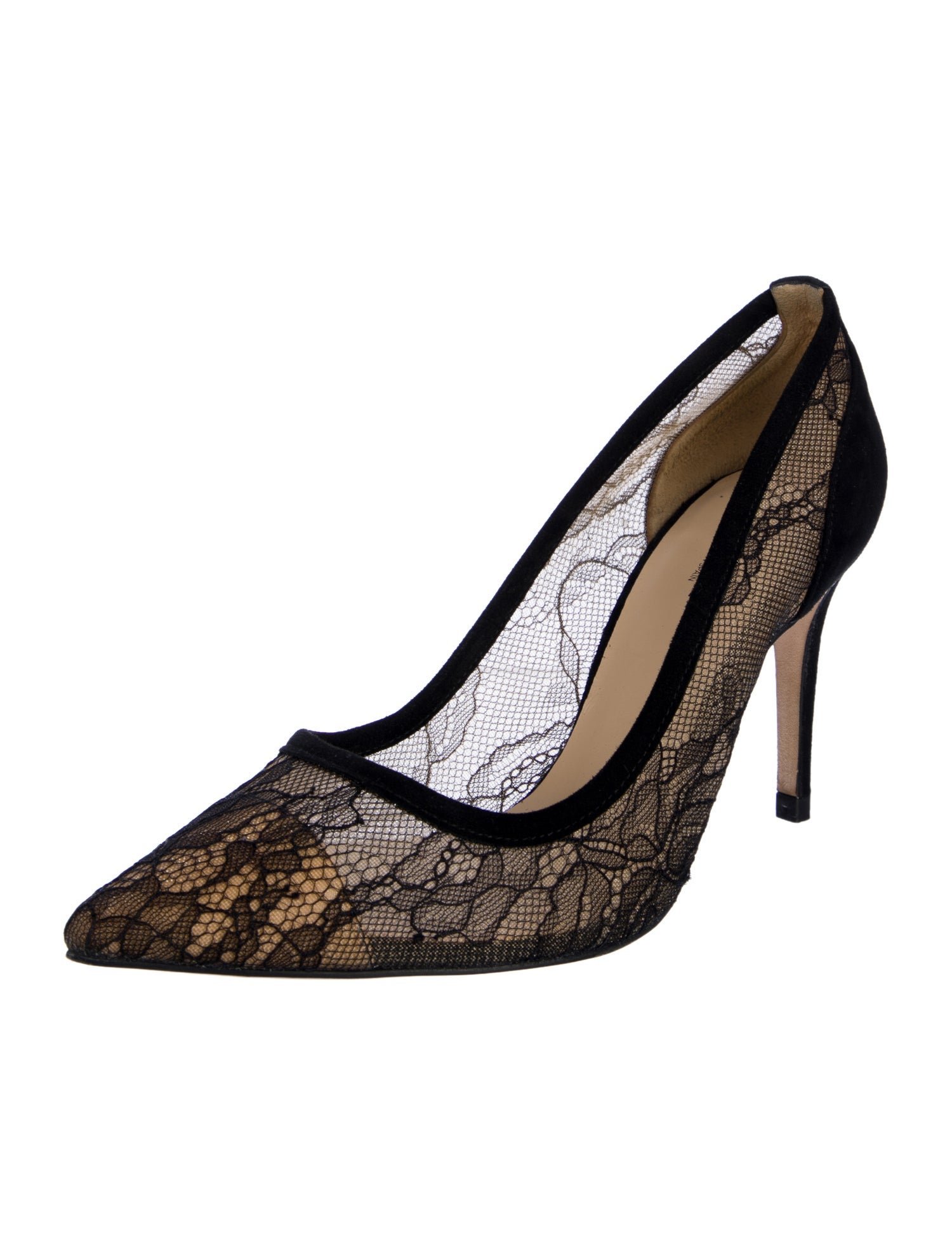 L'Agence Lace Lace Pattern Pumps