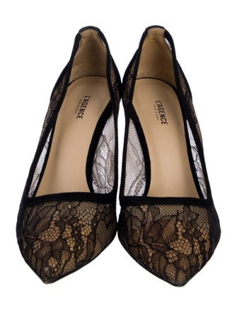 L'Agence Lace Lace Pattern Pumps