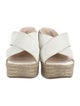 L'Agence Embossed Leather Cutout Accent Espadrilles