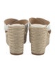 L'Agence Embossed Leather Cutout Accent Espadrilles