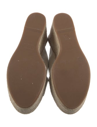L'Agence Embossed Leather Cutout Accent Espadrilles