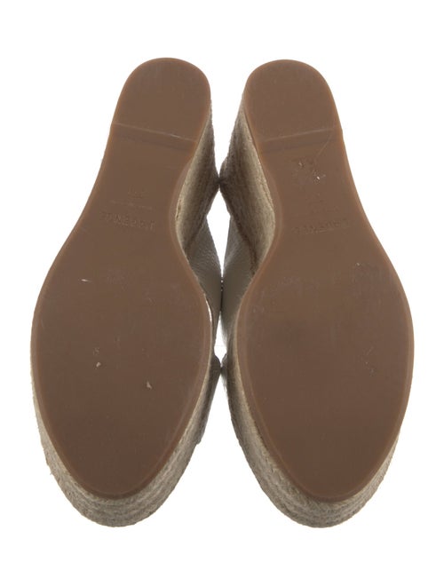 L'Agence Embossed Leather Cutout Accent Espadrilles