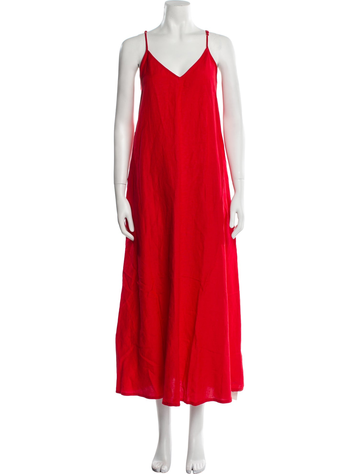 L'Agence V-Neck Long Dress