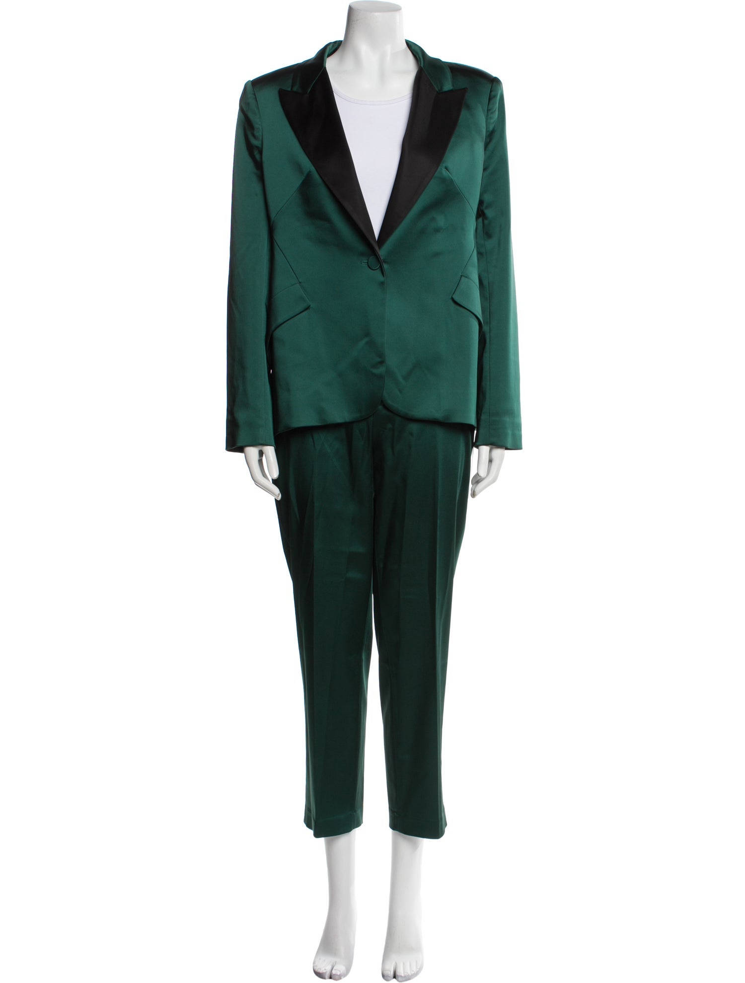 L'Agence Pleated Accents Pantsuit