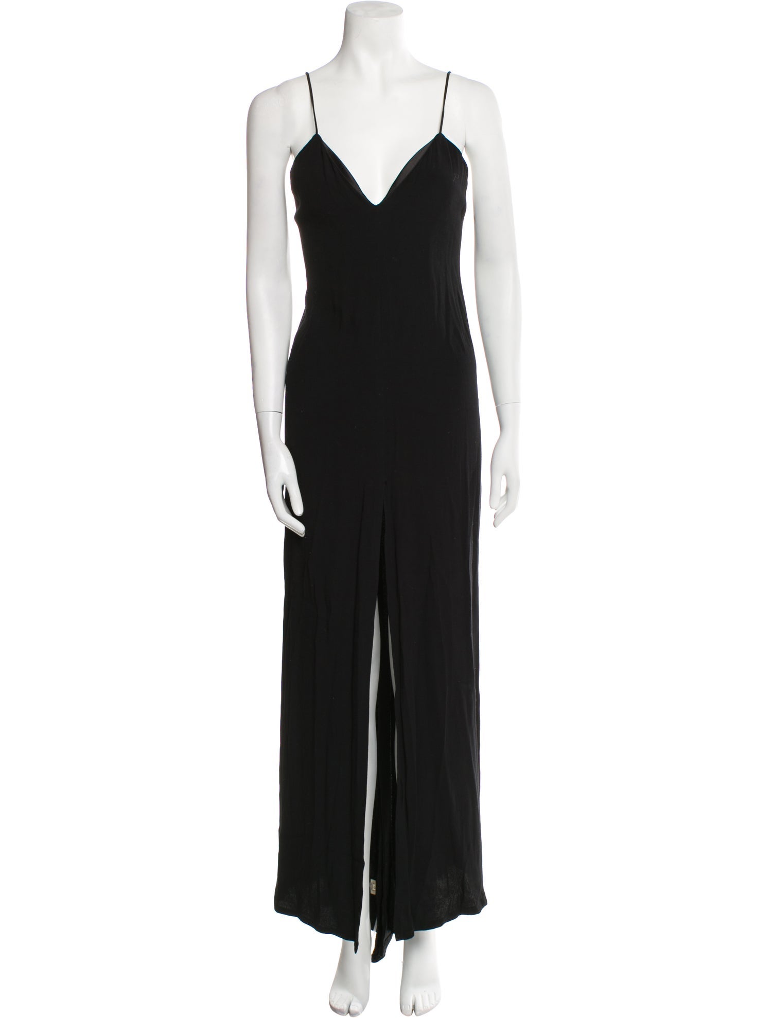 L'Agence V-Neck Long Dress