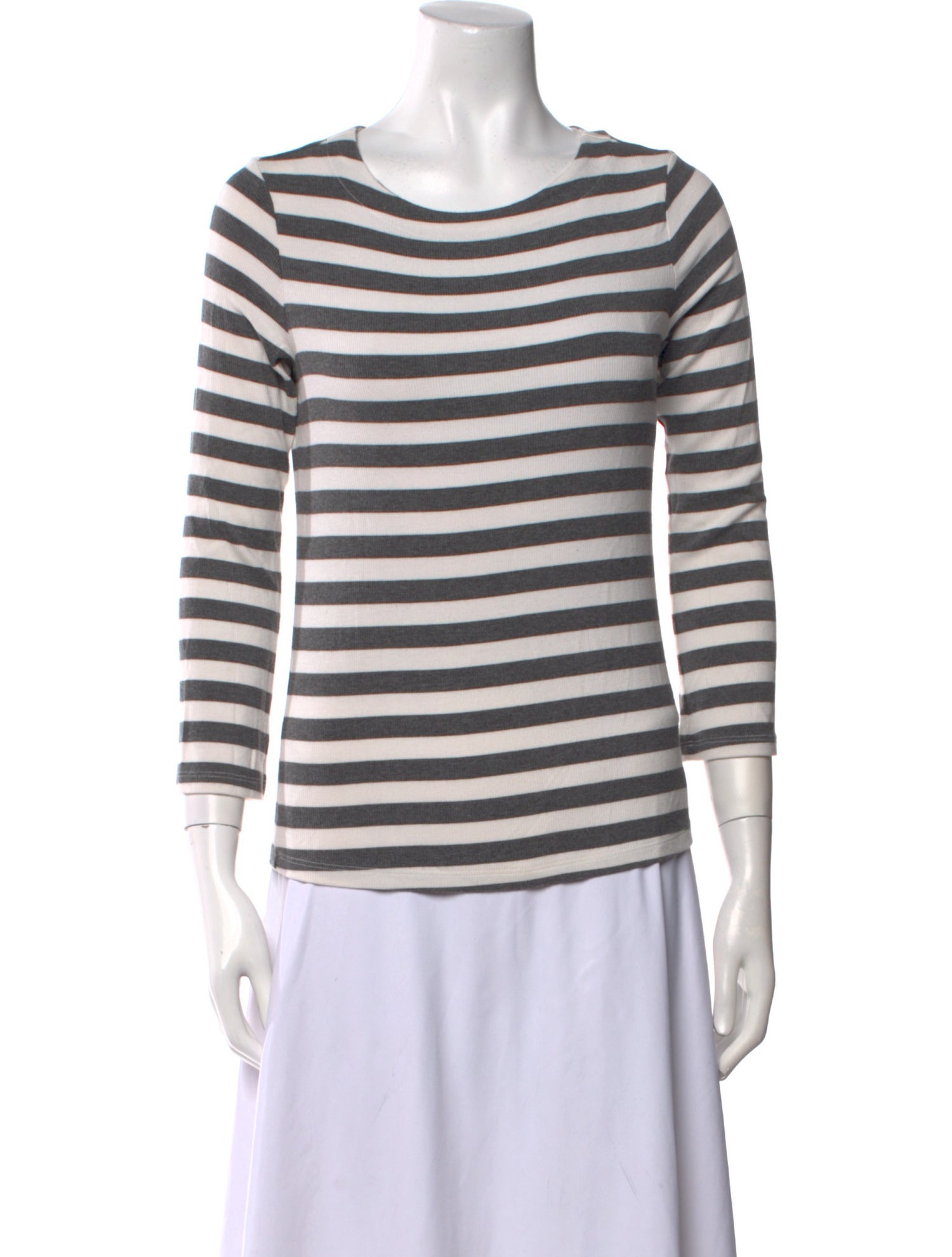 L'Agence Striped Crew Neck T-Shirt