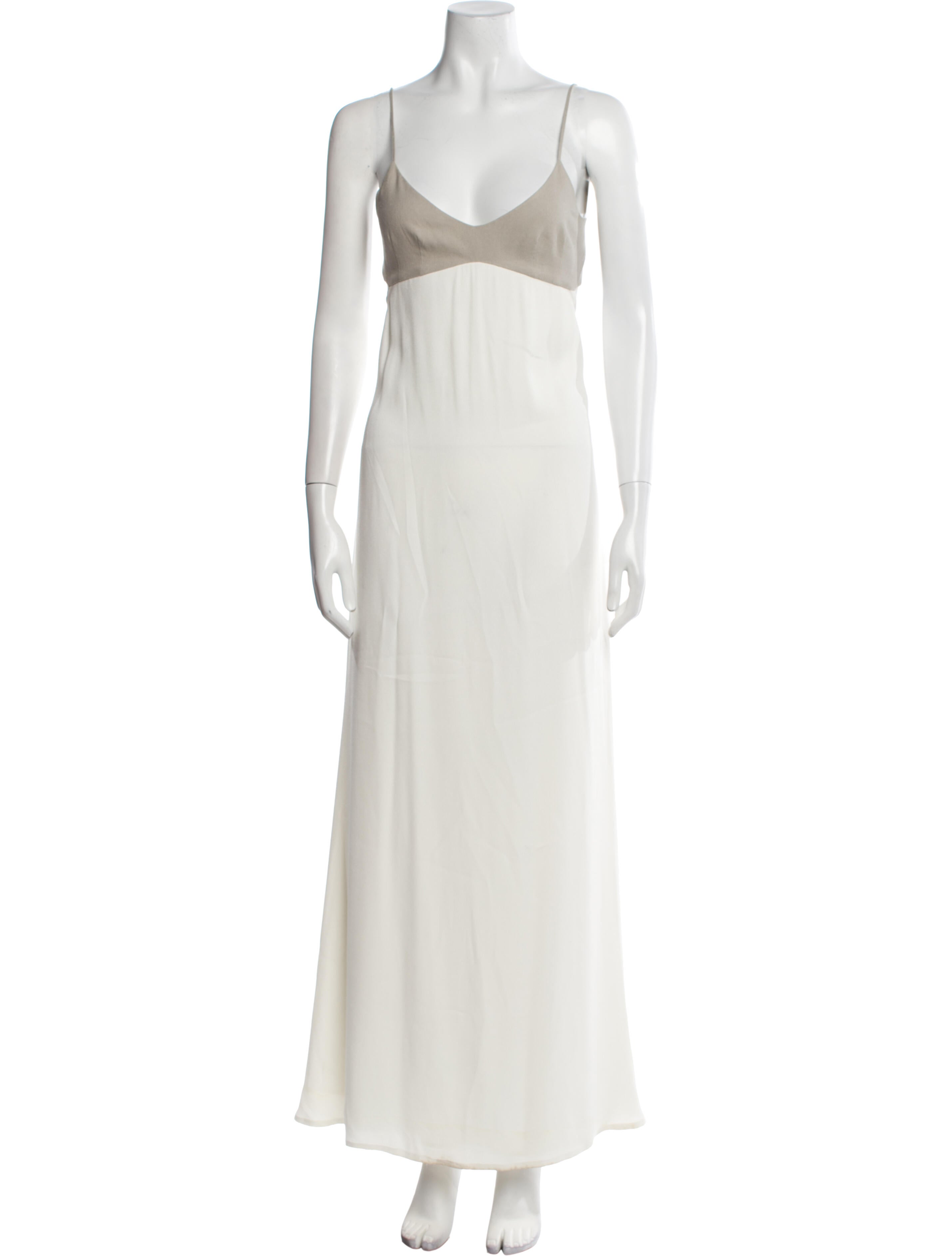 L'Agence V-Neck Long Dress