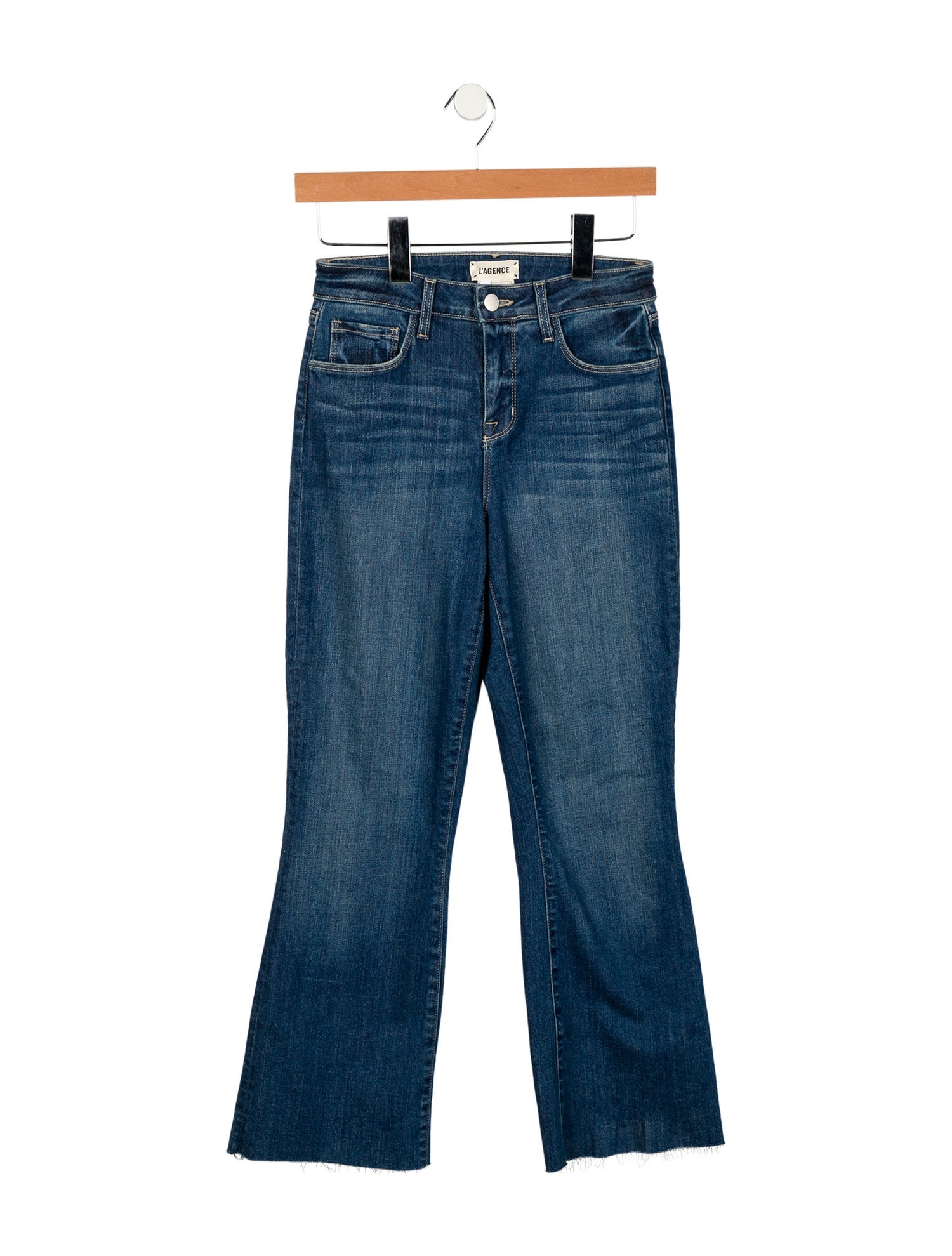 L'Agence Mid-Rise Wide Leg Jeans