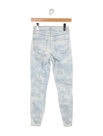 L'Agence Tie-Dye Print Skinny Leg Pants