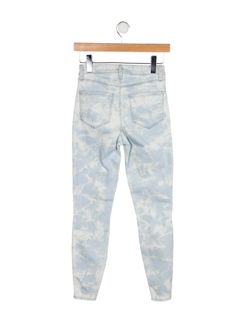 L'Agence Tie-Dye Print Skinny Leg Pants