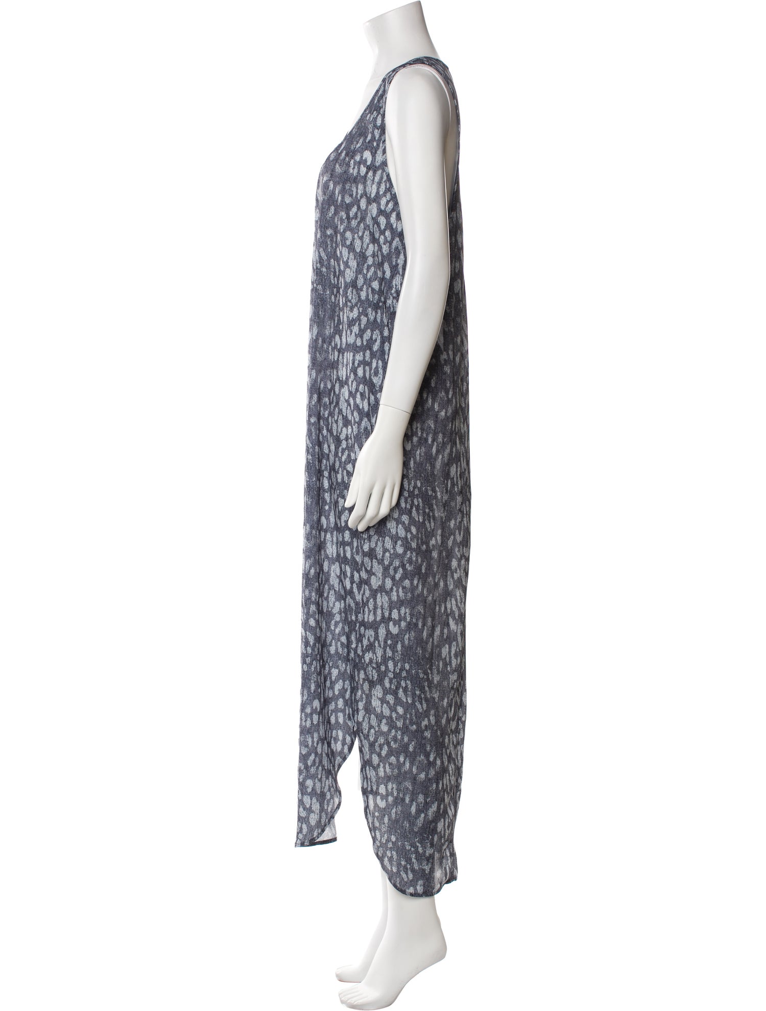 L'Agence Printed Long Dress